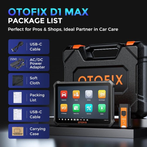 [2 Year Free Update]OTOFIX D1 MAX Professional Diagnostic Tool 40+ Service Functions Read/Erase Codes View Live Data Active Test