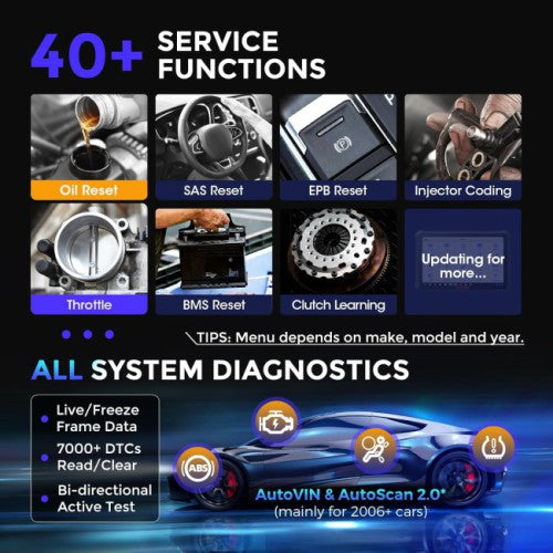 [2 Year Free Update]OTOFIX D1 MAX Professional Diagnostic Tool 40+ Service Functions Read/Erase Codes View Live Data Active Test