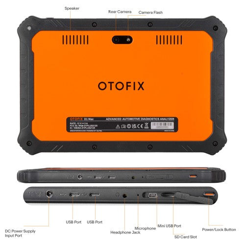 [2 Year Free Update]OTOFIX D1 MAX Professional Diagnostic Tool 40+ Service Functions Read/Erase Codes View Live Data Active Test