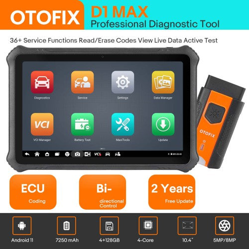 [2 Year Free Update]OTOFIX D1 MAX Professional Diagnostic Tool 40+ Service Functions Read/Erase Codes View Live Data Active Test