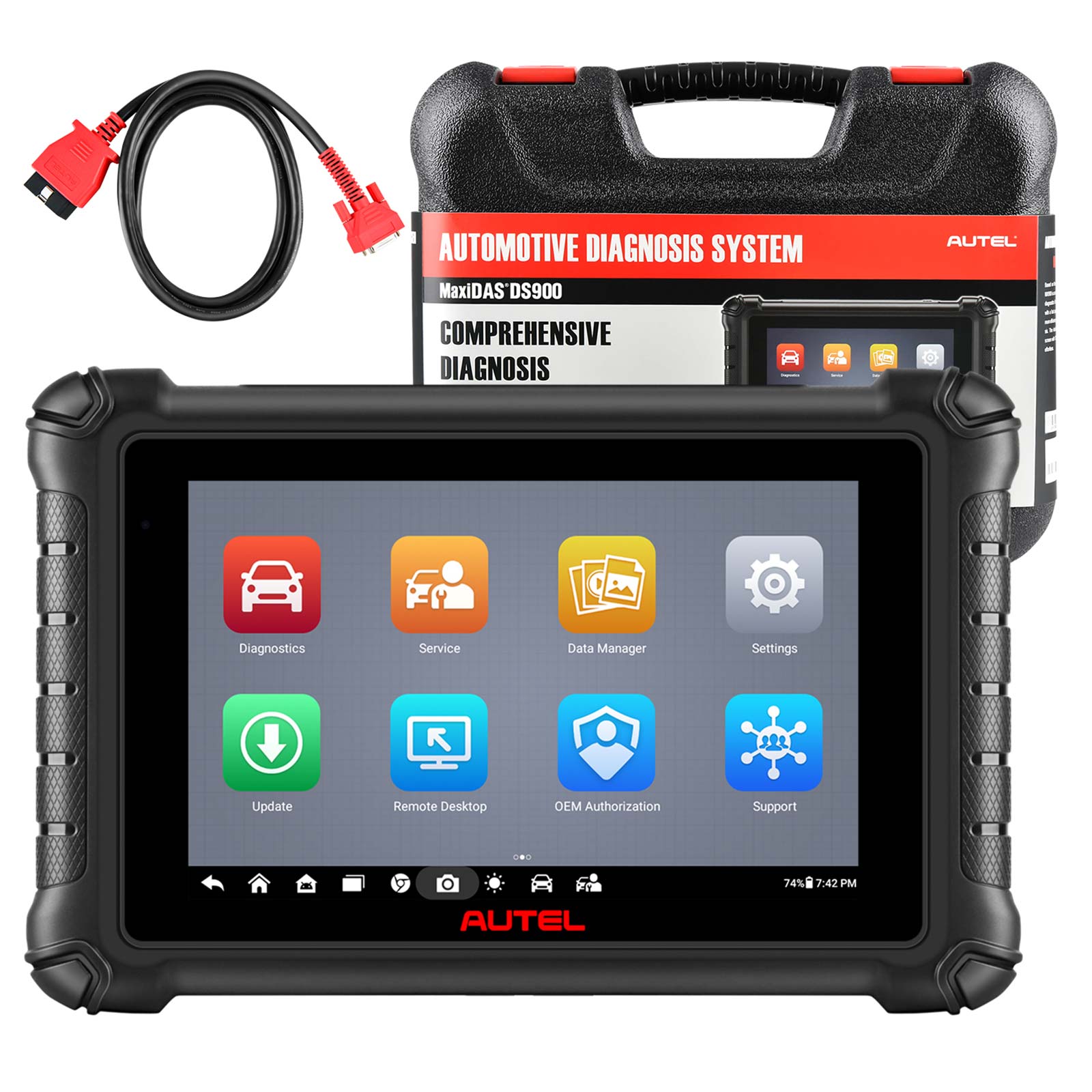 AUTEL MaxiDAS DS900 All Systems Diagnostics and Service Tablet Support ECU Coding, Guided Function, DoIP and CAN FD