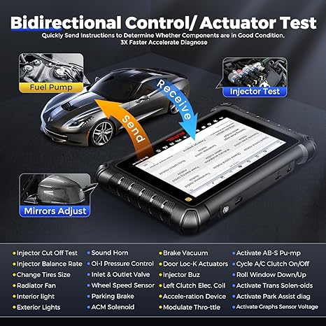 Autel MaxiCheck MX900TS MX900-TS Update of MK900 MK808S MX900 MS906TS MK808S-TS Support  Full TPMS Function CAN FD & DOIP Bidirectional Diagnostic Scan Tool All System Diagnose 40+ Service