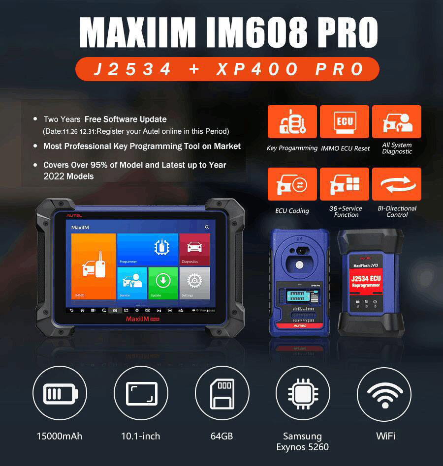 Autel MaxiIM IM508 XP400 PRO Automotive Scanner IMMO Programming Diagnostic  Tool autel maxiim im508 key programming – VXDAS Official Store